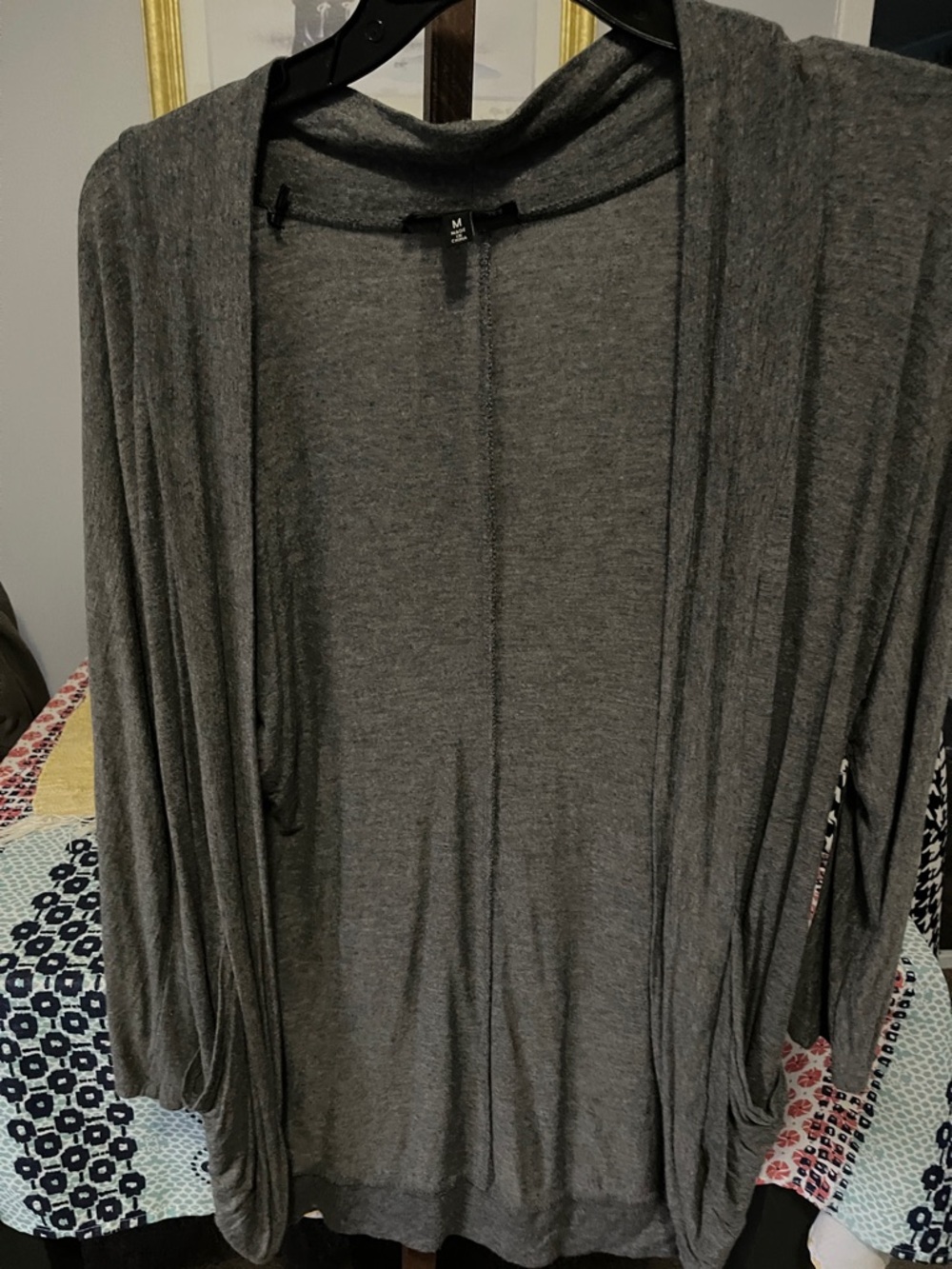Inspired Hearts Gray Open-Front Lightweight Cardigan